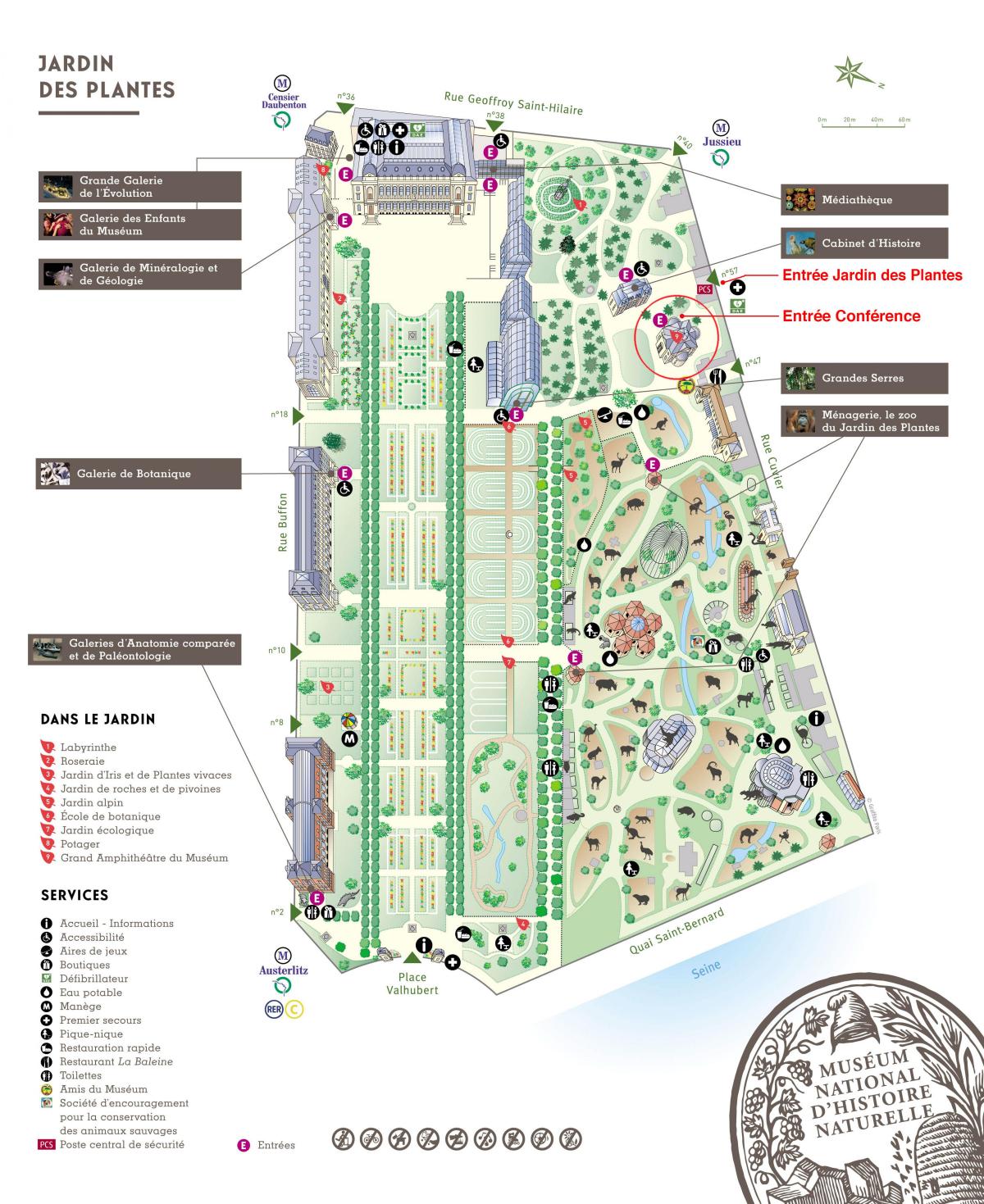 Kaart van Die Jardin des Plantes