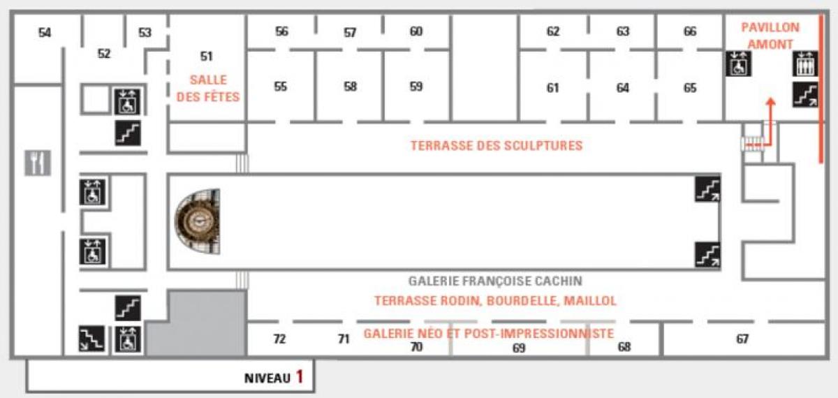 Kaart van Die Musée d'orsay Vlak 2