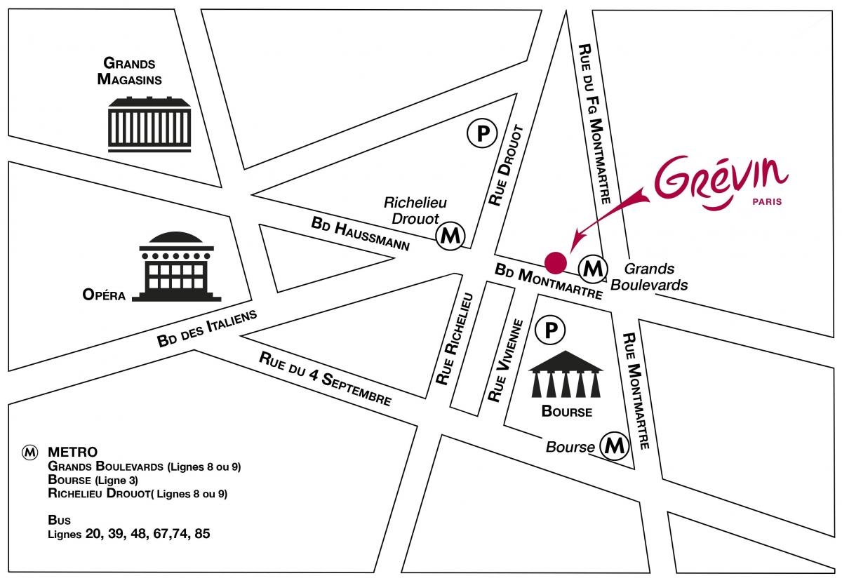 Kaart van Die Musée Grévin