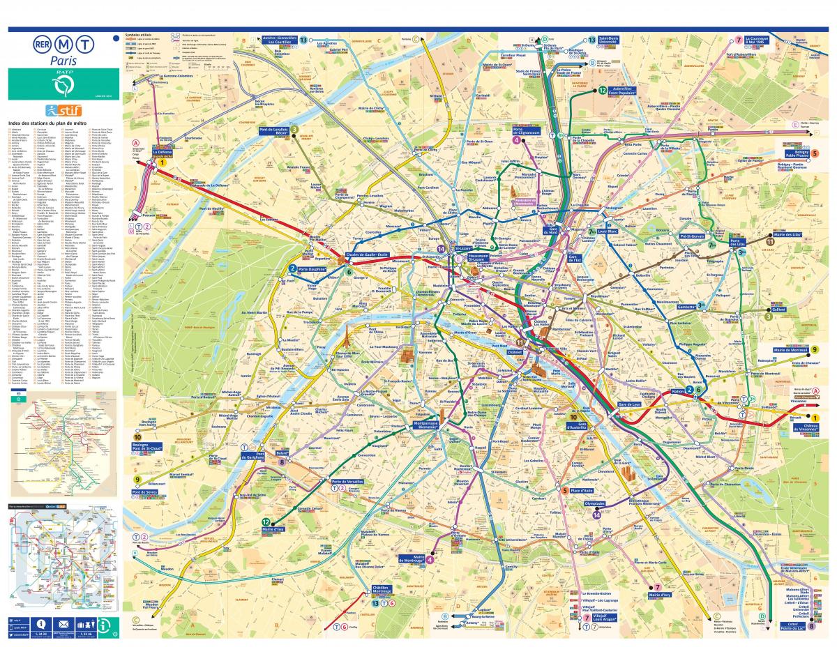Kaart van RATP metro