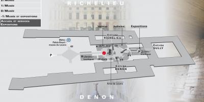 Kaart van Die Louvre Museum Vlak -2