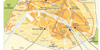 Kaart van Haussmann Parys