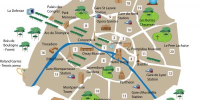 Kaart van Parys museums