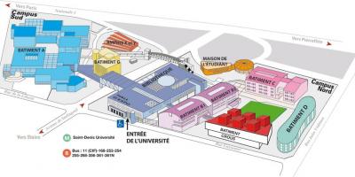 Kaart van die Universiteit van Parys 8ste