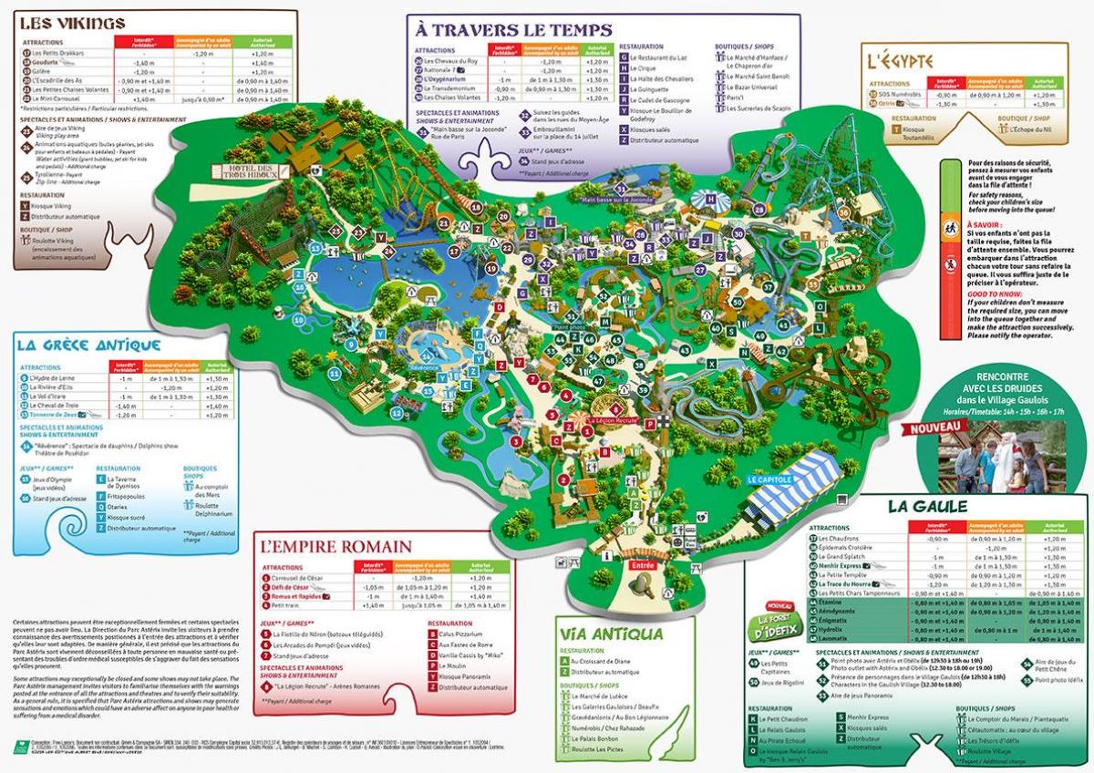 Kaart van Asterix park