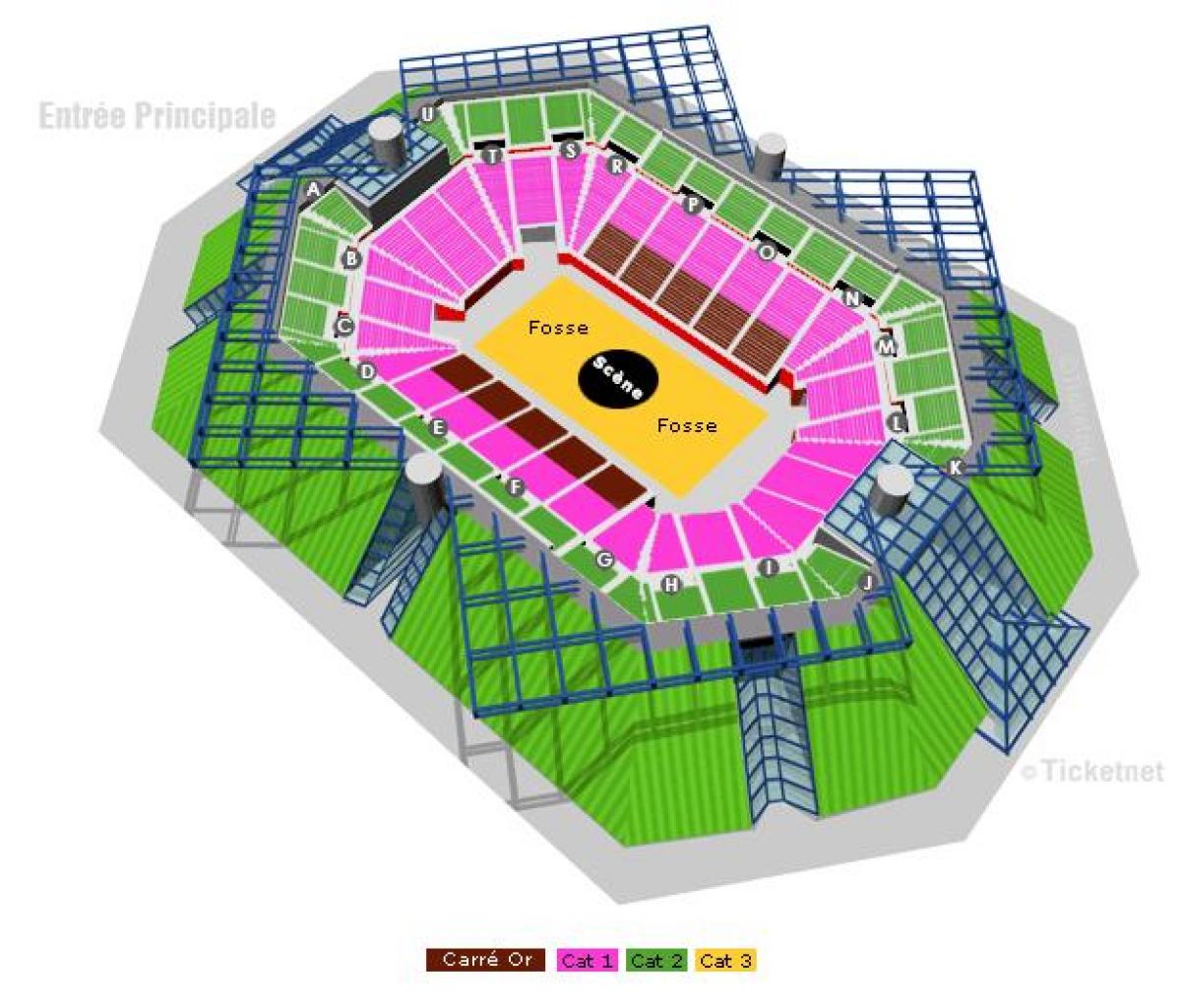 Kaart van Bercy Arena
