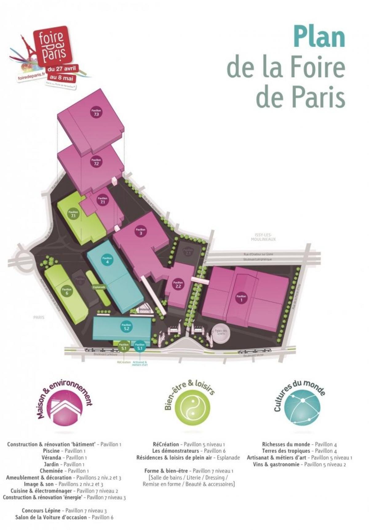 Kaart van Die Foire de Paris