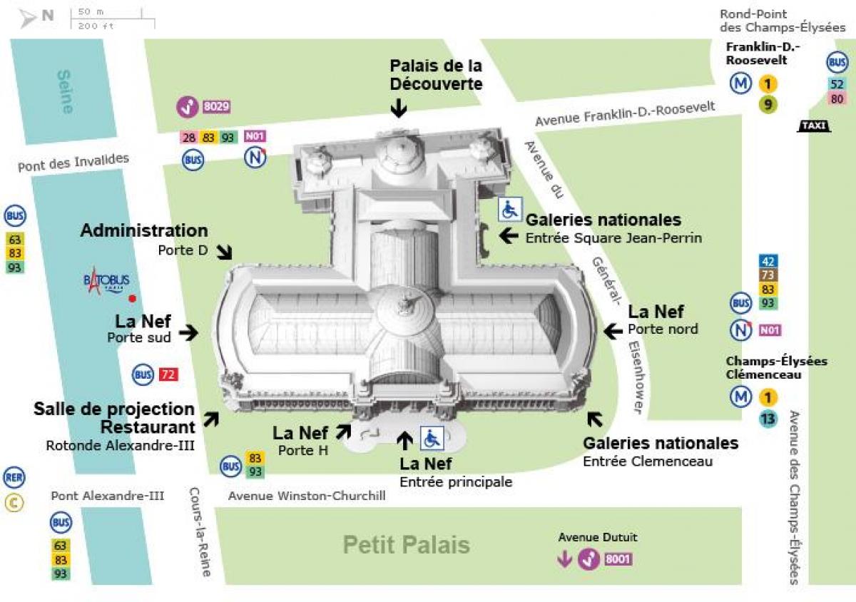 Kaart van Die Grand Palais
