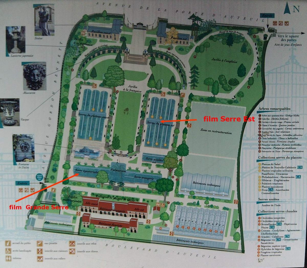 Kaart van Die Jardin des Serres d'auteuil