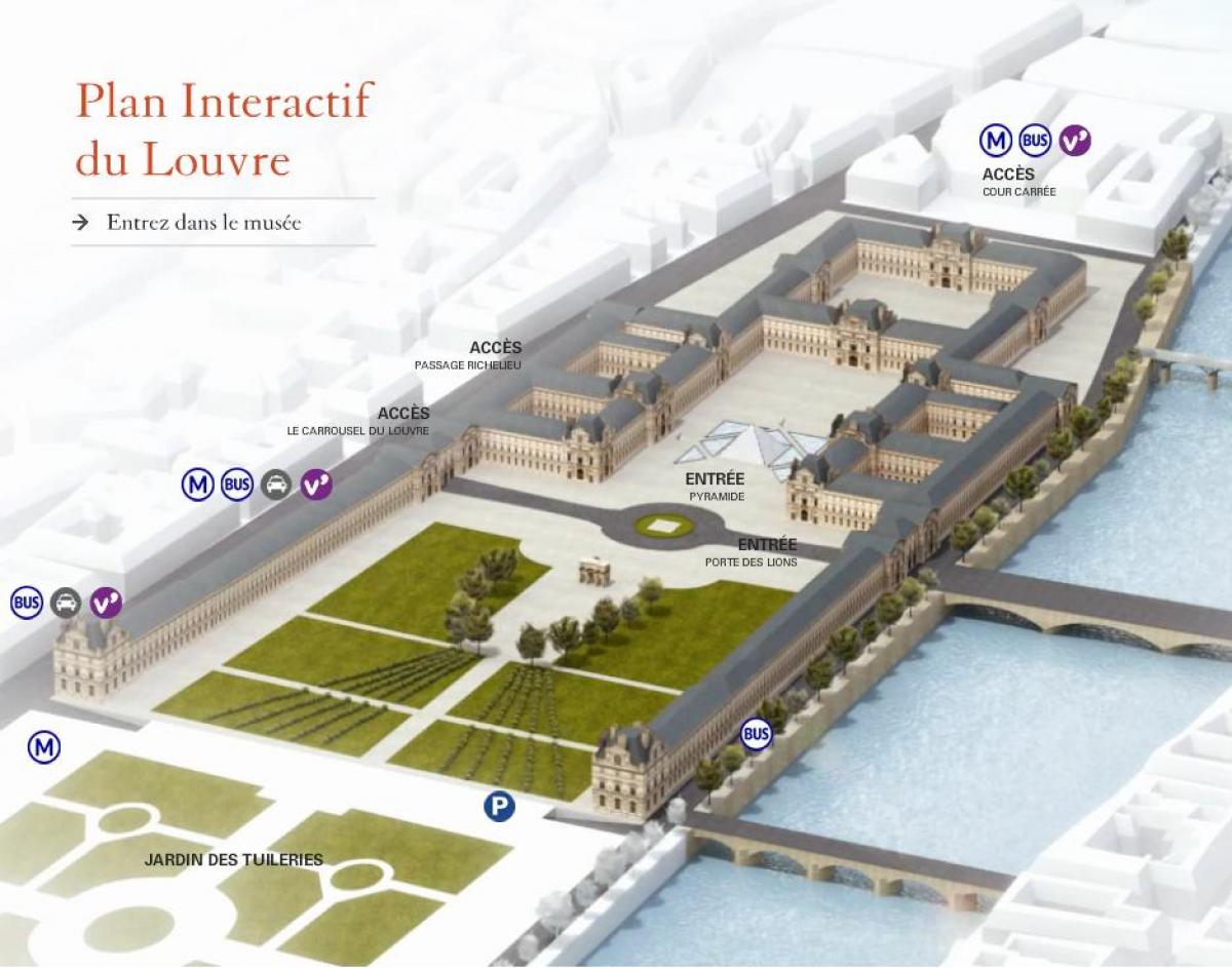 Kaart van Die Louvre Piramide