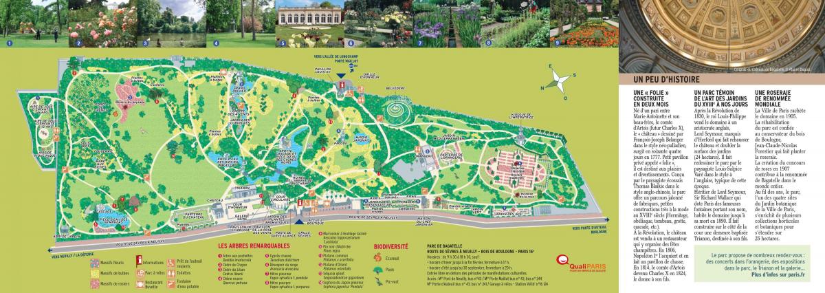 Kaart van Die Parc de Bagatelle