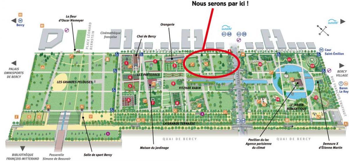 Kaart van Die Parc de Bercy