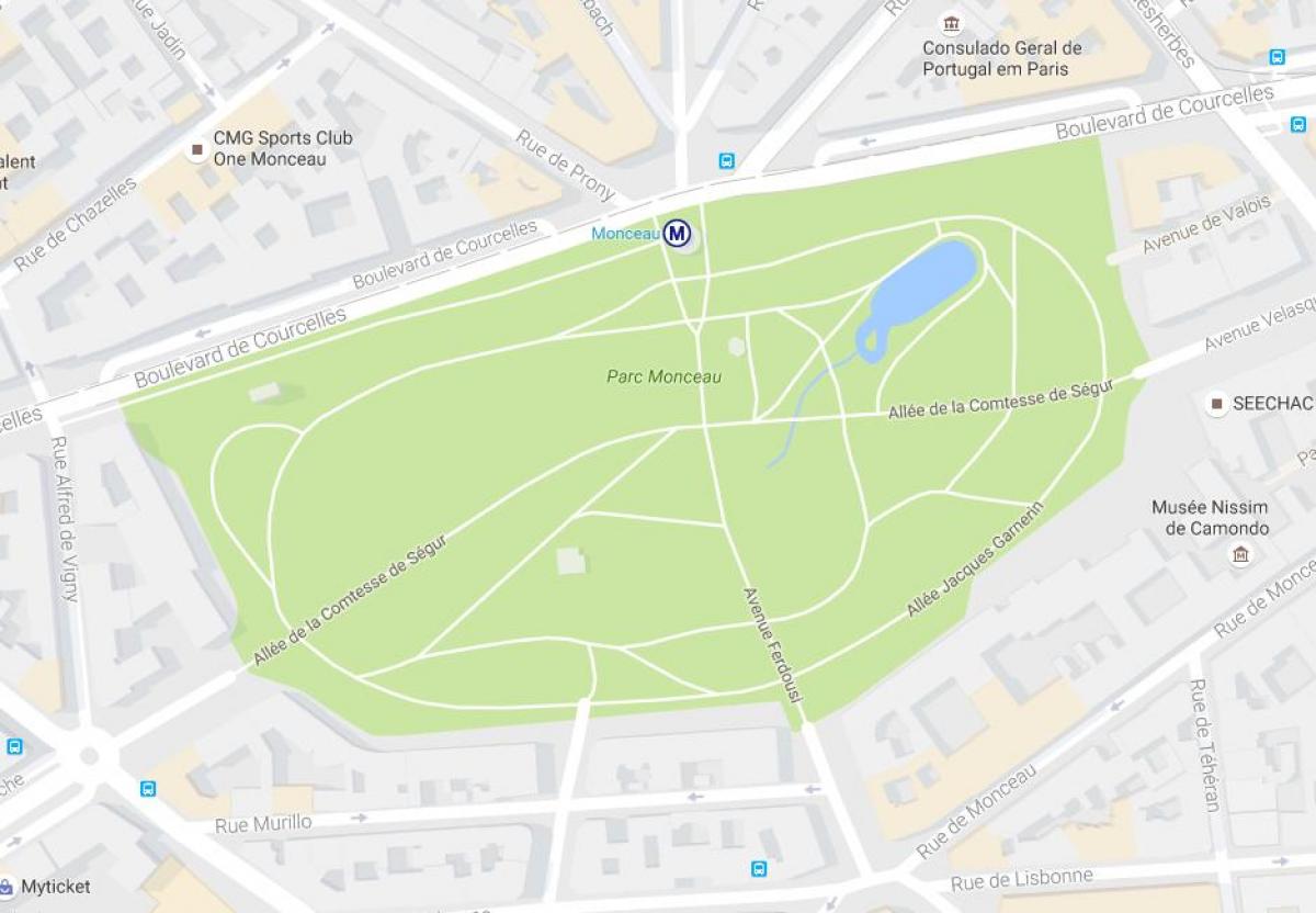 Kaart van Die Parc Monceau