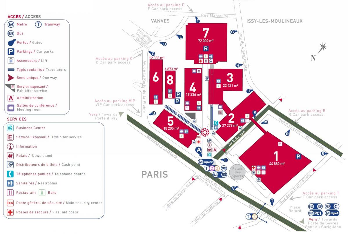 Kaart van Die Parys ekspo