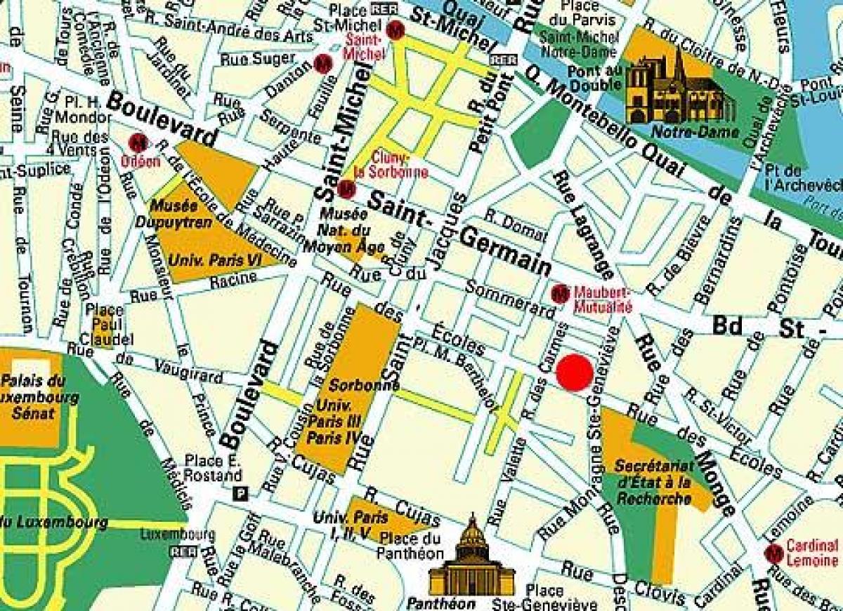Kaart van die Distrik Saint Michel