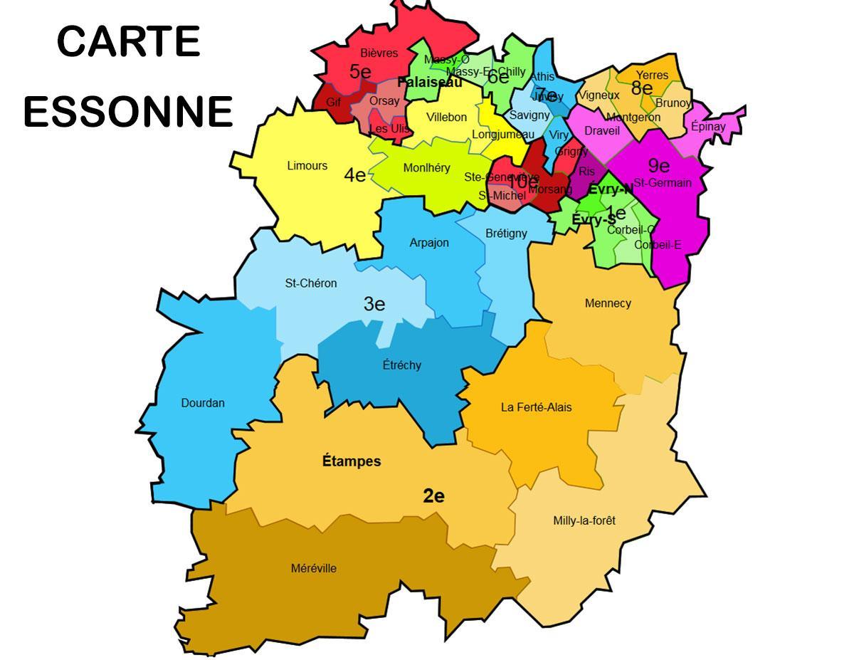 Kaart van Essonne