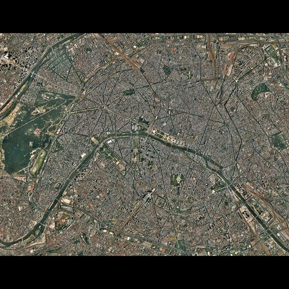 Kaart van satelliet-Parys