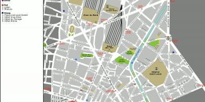 Kaart van die 10de arrondissement van Parys