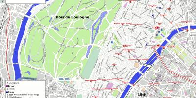 Kaart van die 16de arrondissement van Parys