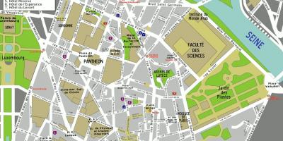 Kaart van die 5de arrondissement van Parys