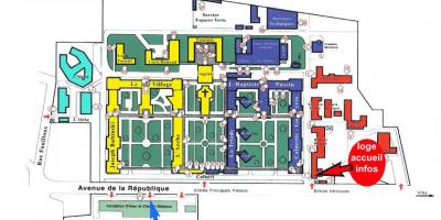 Kaart van Charles-Foix hospitaal
