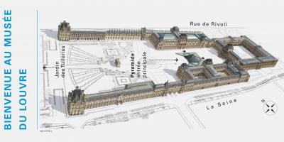 Kaart van Die Louvre Museum