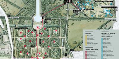 Kaart van Die Tuine van Versailles