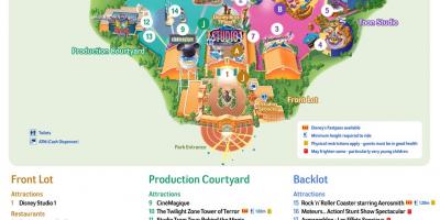 Kaart van Disney Studios