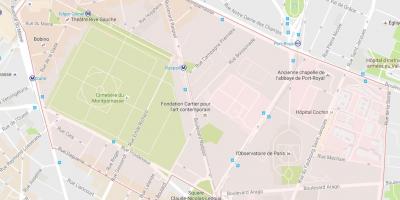 Kaart van die Distrik Montparnasse