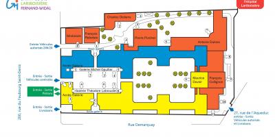 Kaart van Fernand-Widal hospitaal