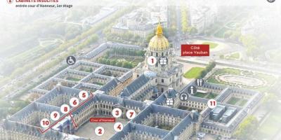 Kaart van die Hôtel des Invalides