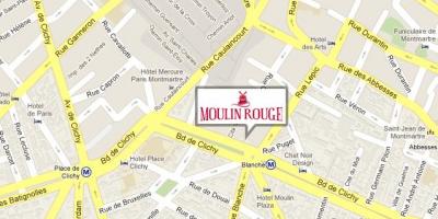 Kaart van die Moulin rouge