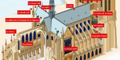 Kaart van Notre Dame de Paris