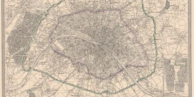 Kaart van Parys 1850