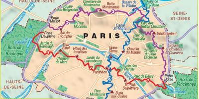 Kaart van Parys stap