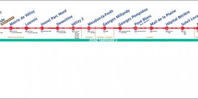 Kaart van Parys Tram T6